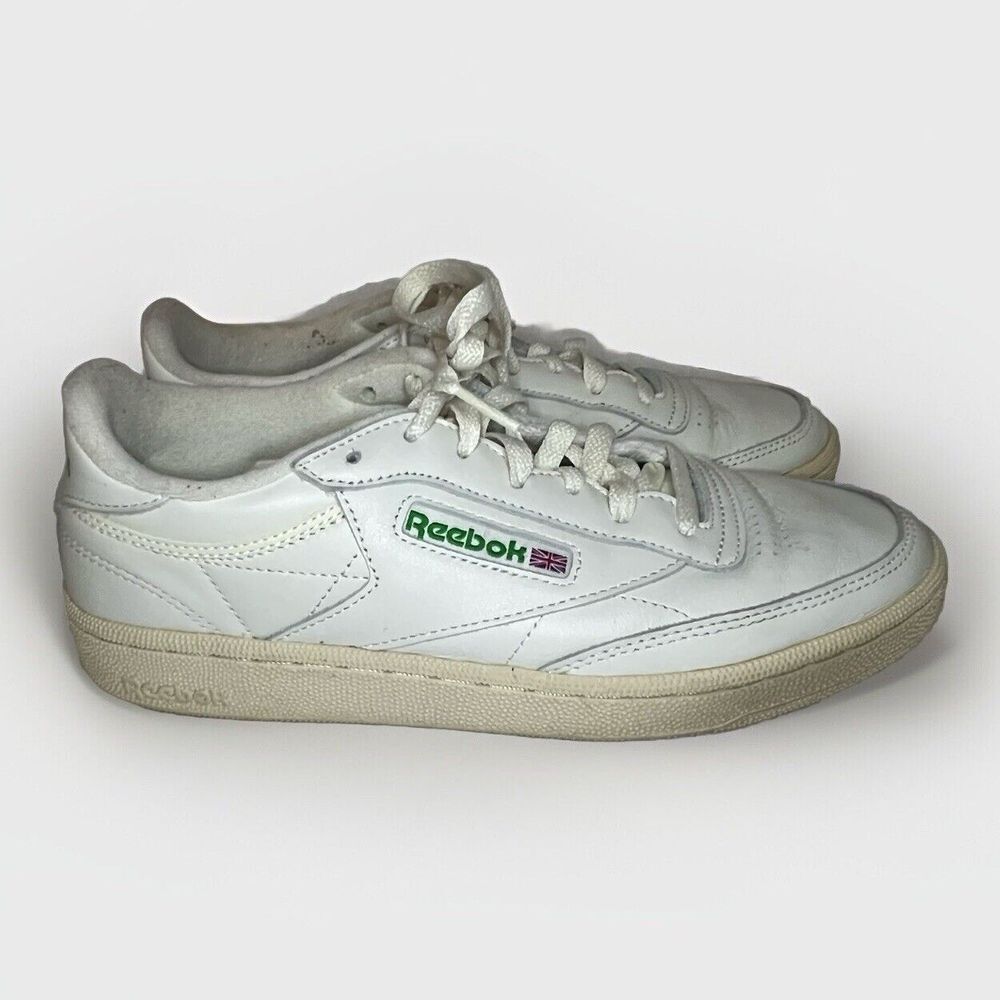 Reebok Classic Club C 85 Vintage Chalk & Green Retro Sneaker Size 9.5 BS8242